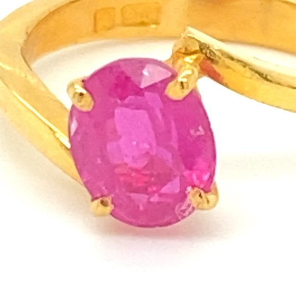 Afghan Ruby 2.25ct Solid 22K Yellow Gold Ring - Picture 7 of 8